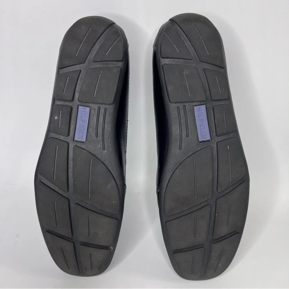 Tommy Hilfiger Men’s Dathan Black Vegan Leather Driving Slip On Loafers …